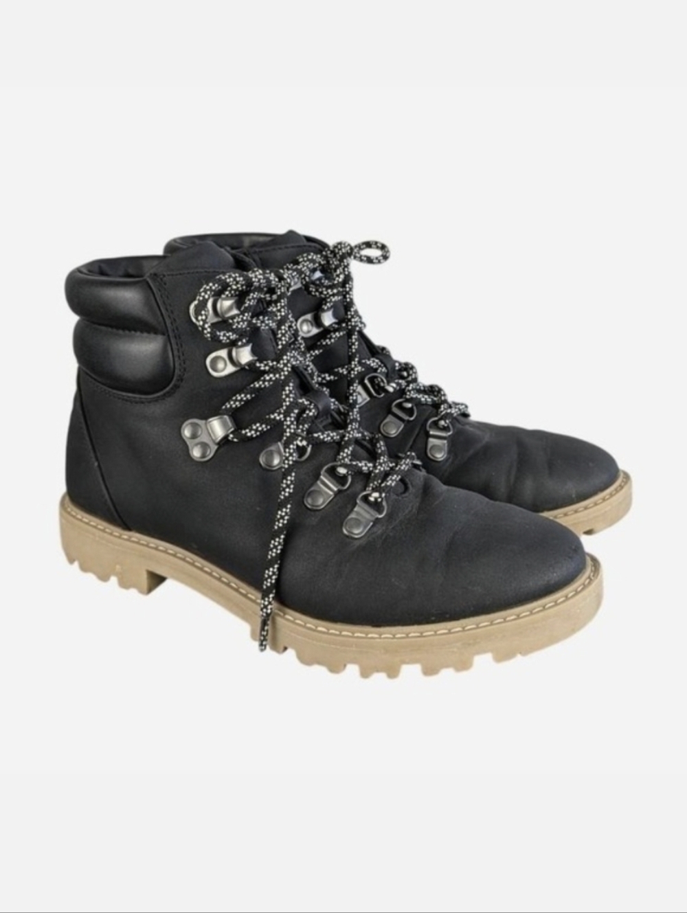 Universal Thread Tully Lace Up Hiker Boot Black Size 7.5